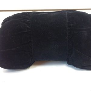 Vintage Black Velvet Clutch Bag Formal Barrel